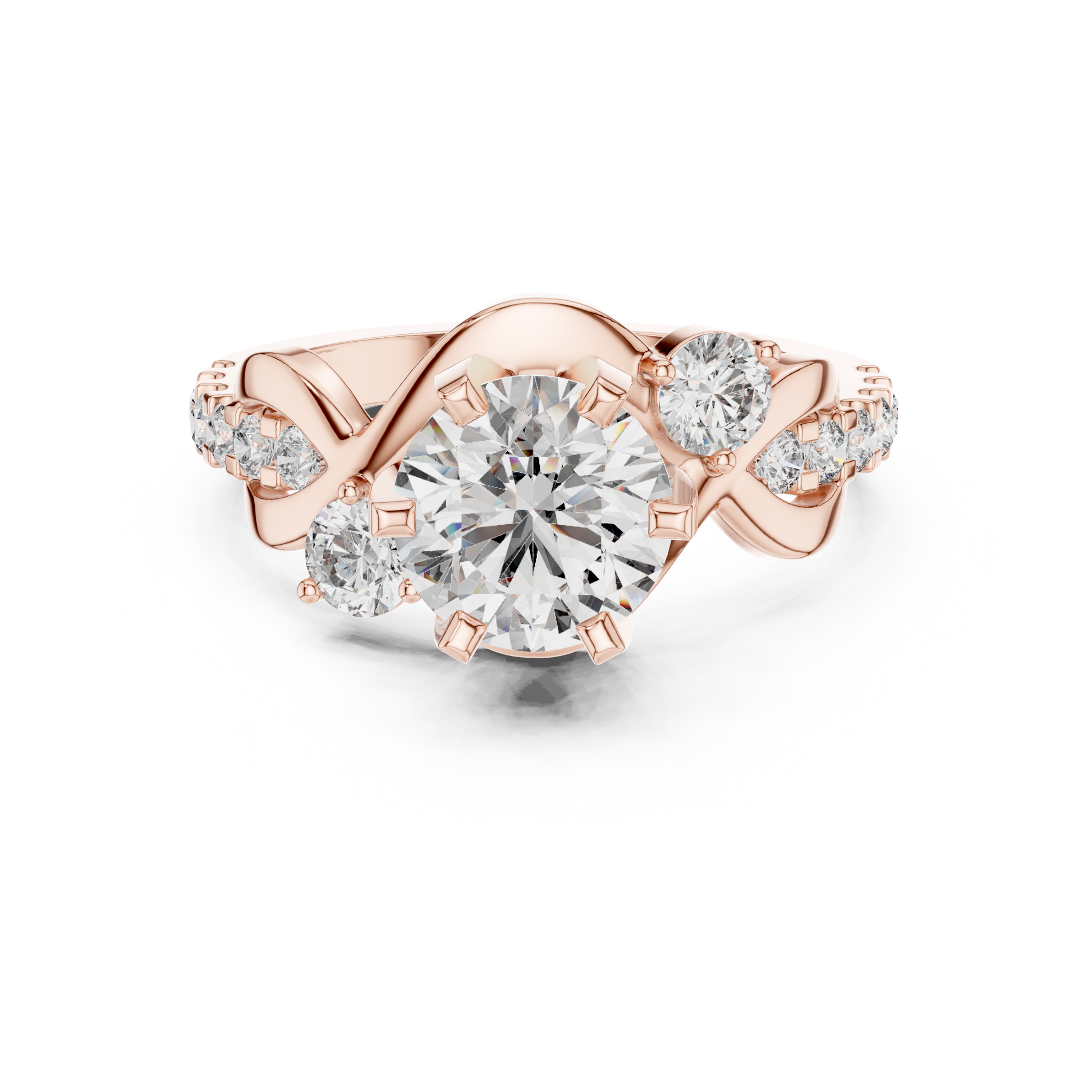 Mixed Shape Lab Grown Diamond Halo Ring
