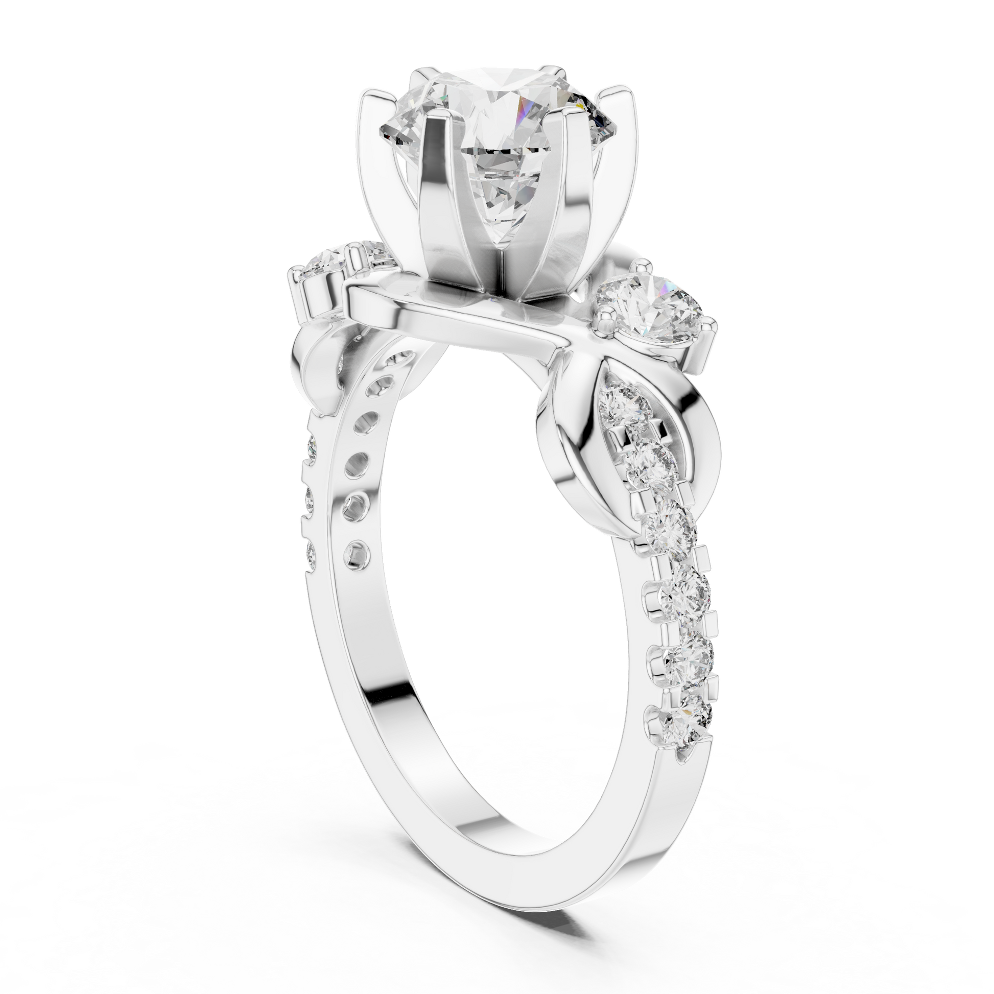 Mixed Shape Lab Grown Diamond Halo Ring