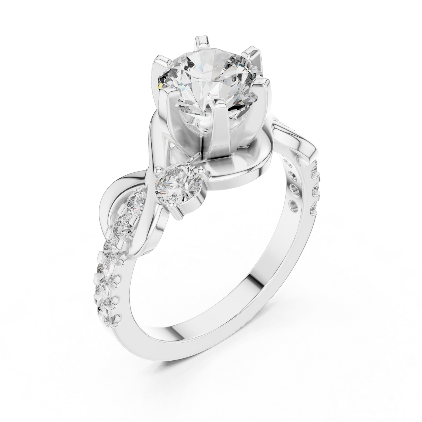 Mixed Shape Lab Grown Diamond Halo Ring