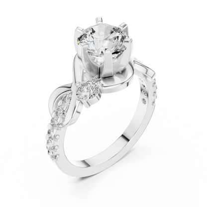 Mixed Shape Lab Grown Diamond Halo Ring