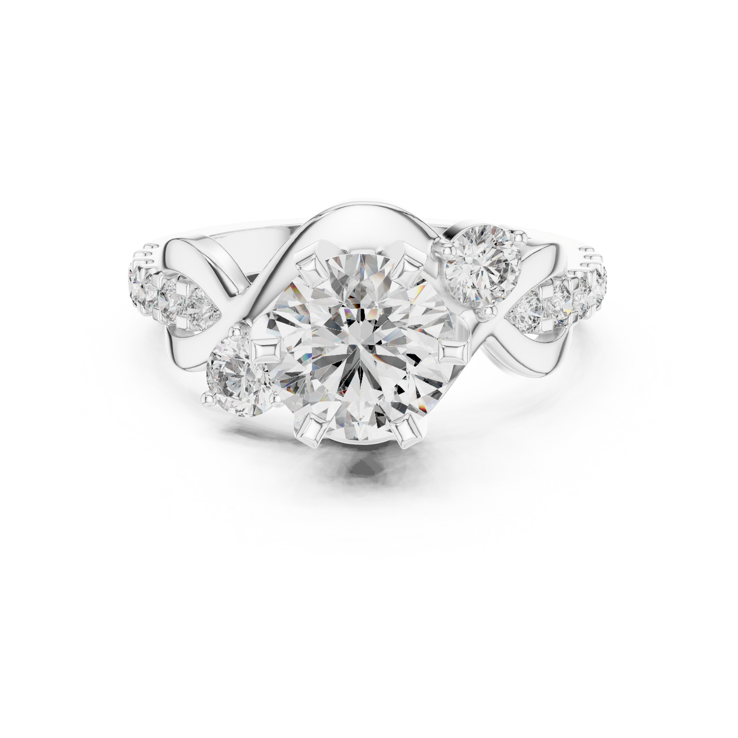 Mixed Shape Lab Grown Diamond Halo Ring