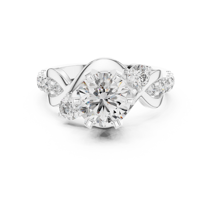 Mixed Shape Lab Grown Diamond Halo Ring
