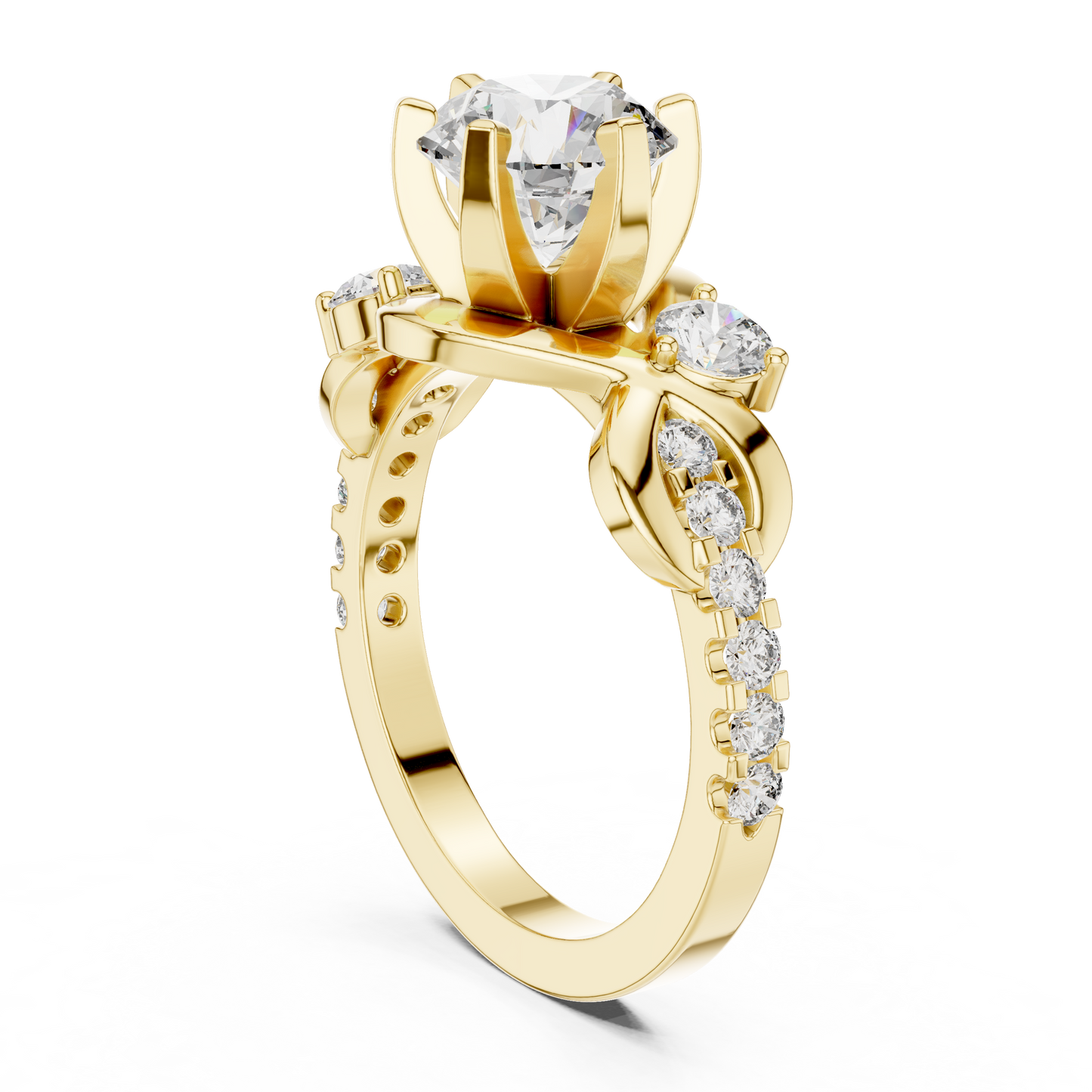 Mixed Shape Lab Grown Diamond Halo Ring