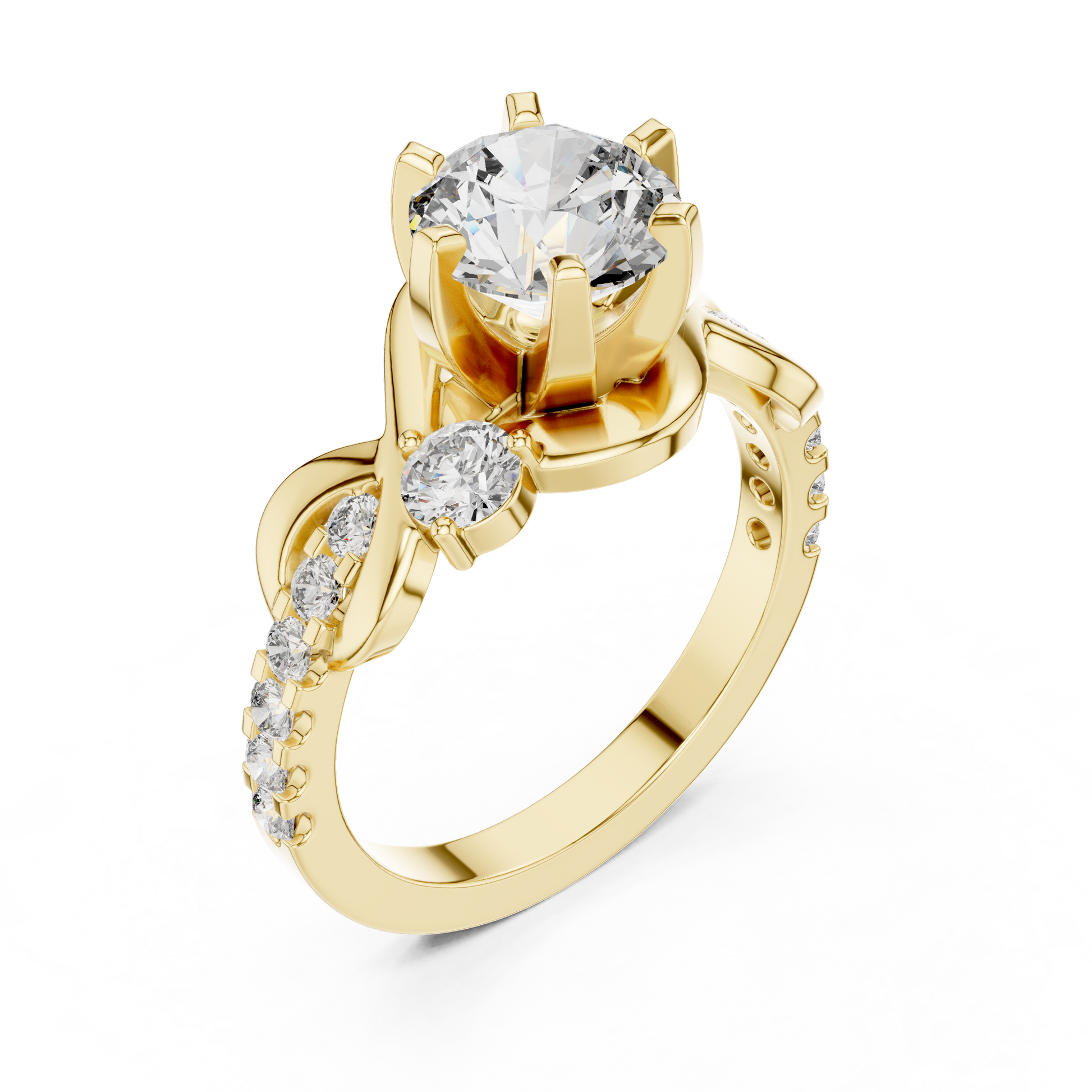 Mixed Shape Lab Grown Diamond Halo Ring