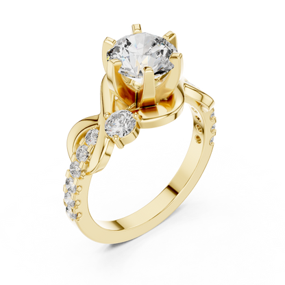 Mixed Shape Lab Grown Diamond Halo Ring