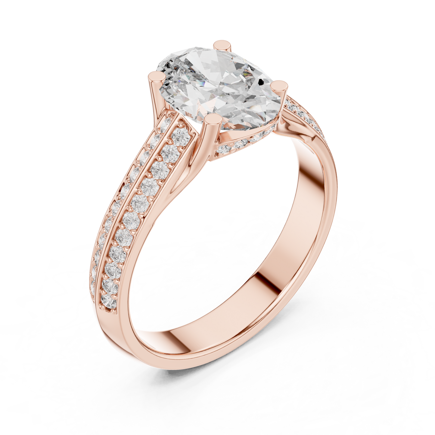 Mixed Shape Lab Grown Diamond Side Stone Ring