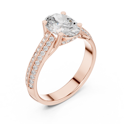Mixed Shape Lab Grown Diamond Side Stone Ring