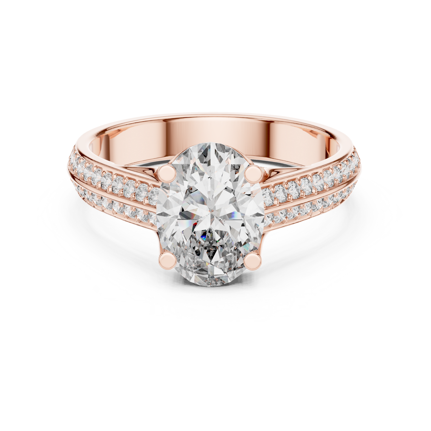 Mixed Shape Lab Grown Diamond Side Stone Ring
