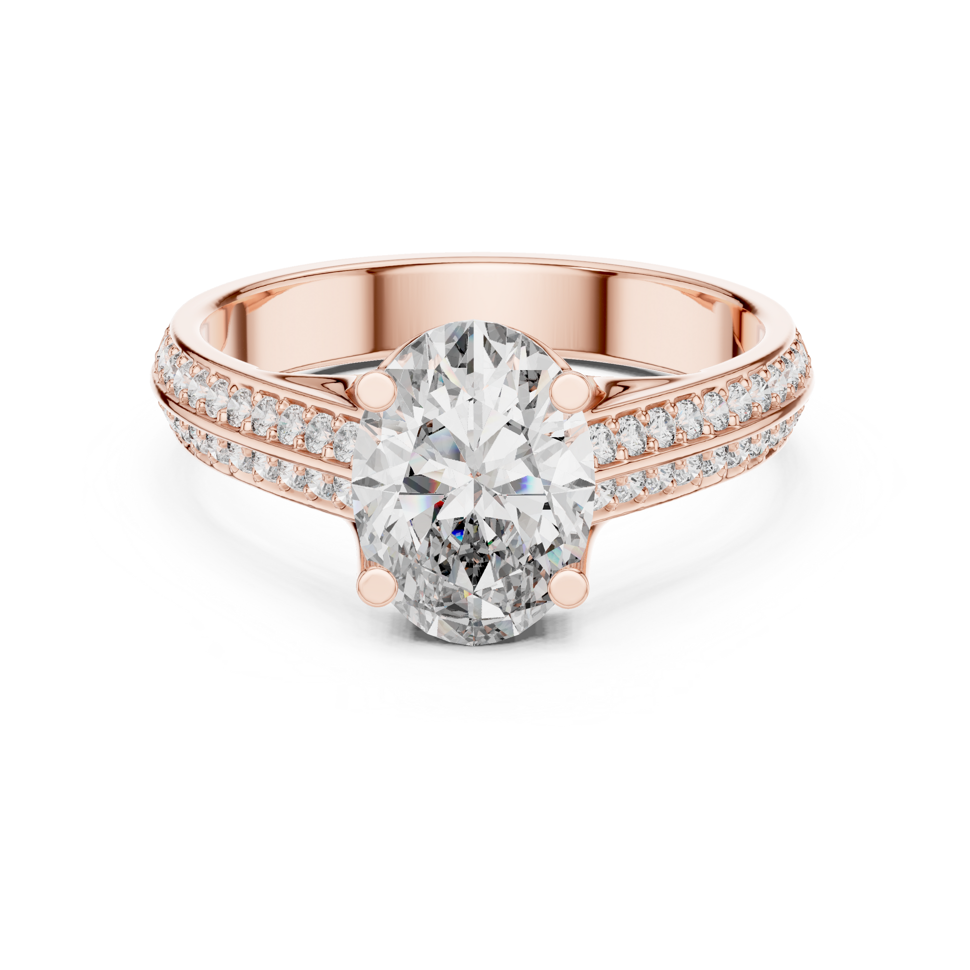 Mixed Shape Lab Grown Diamond Side Stone Ring
