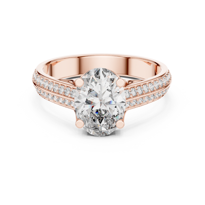Mixed Shape Lab Grown Diamond Side Stone Ring