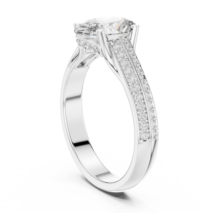Mixed Shape Lab Grown Diamond Side Stone Ring