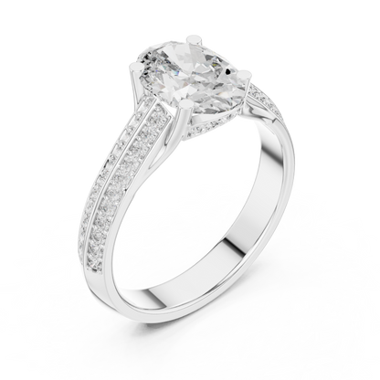 Mixed Shape Lab Grown Diamond Side Stone Ring