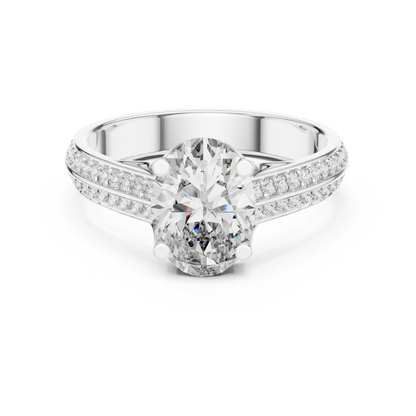 Mixed Shape Lab Grown Diamond Side Stone Ring