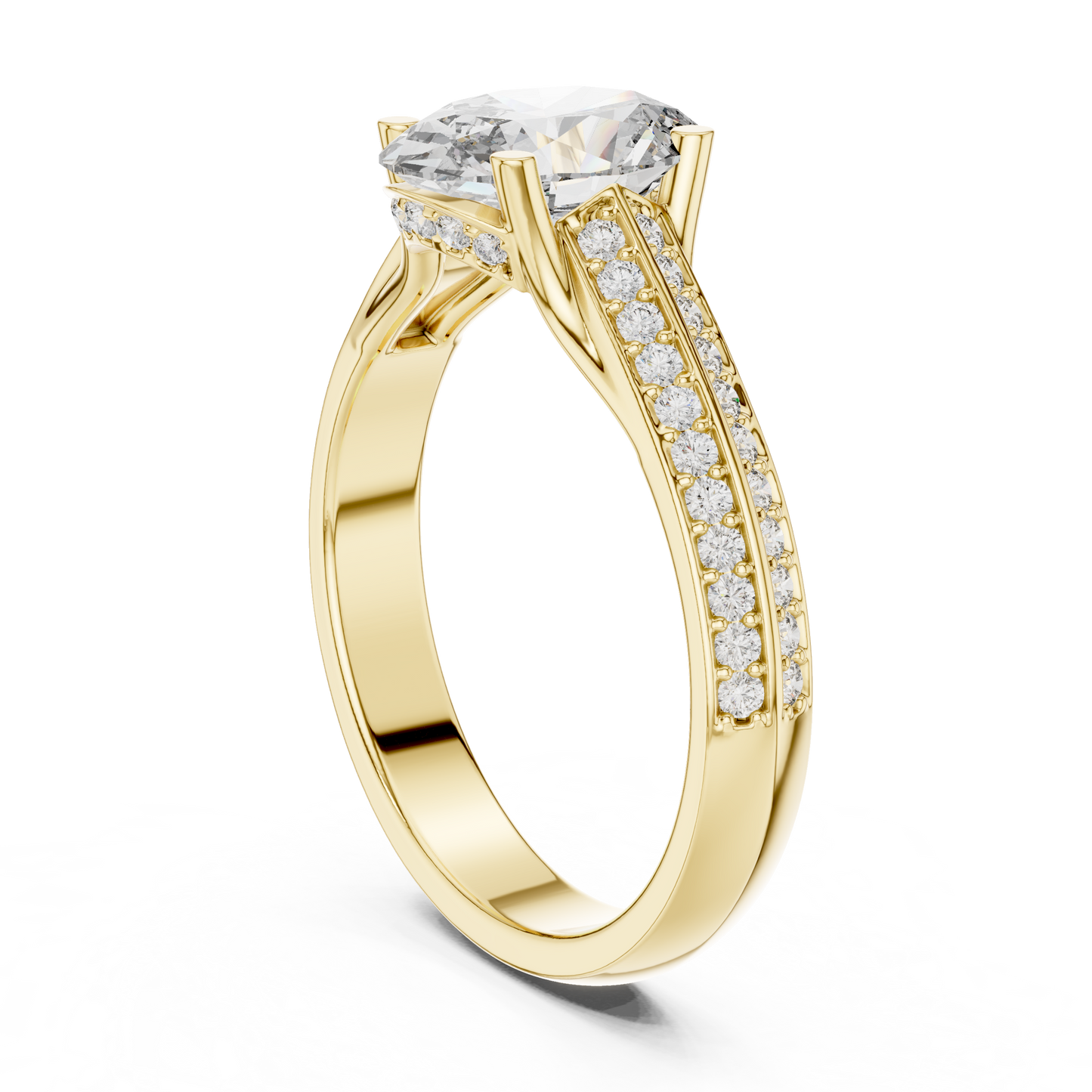 Mixed Shape Lab Grown Diamond Side Stone Ring