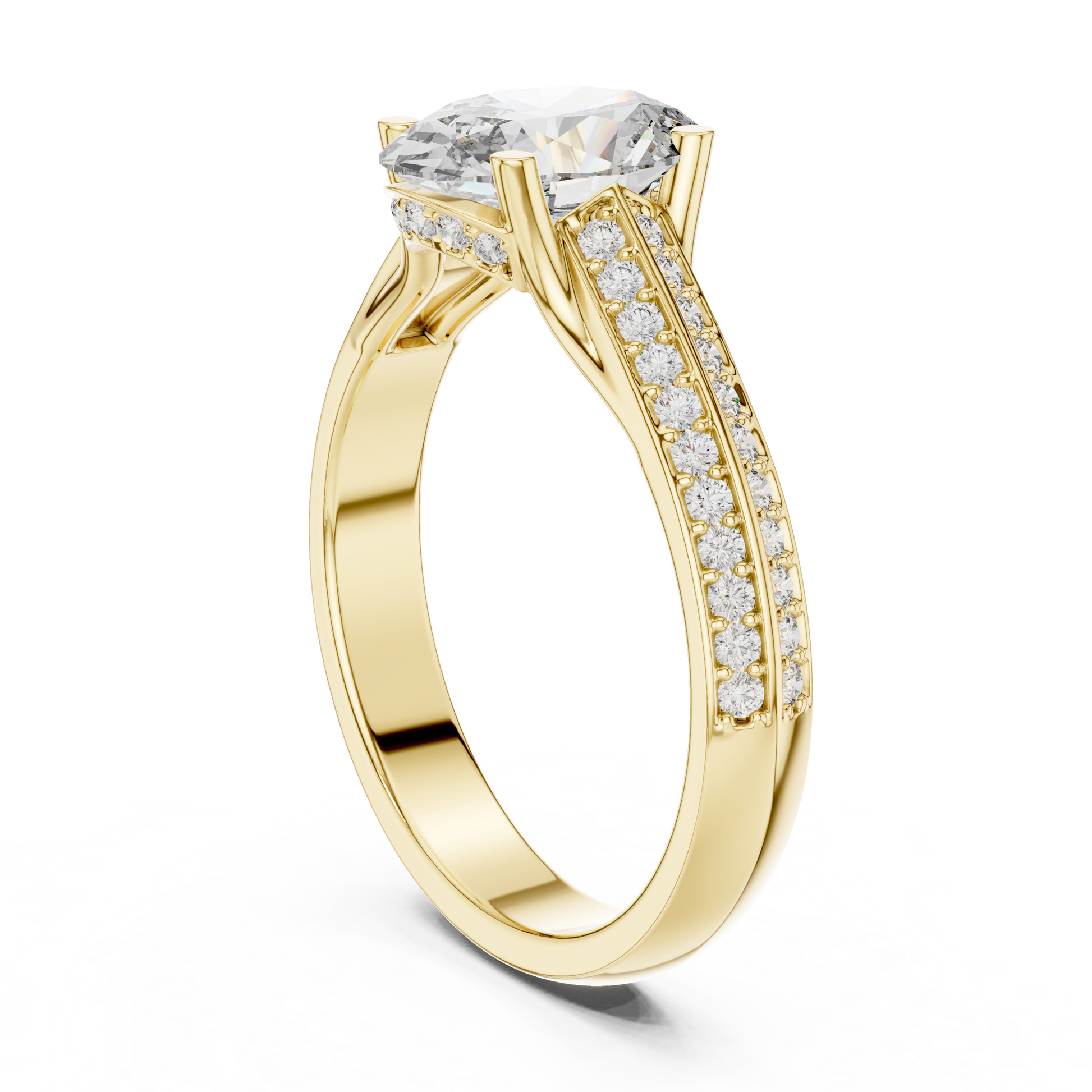 Mixed Shape Lab Grown Diamond Side Stone Ring