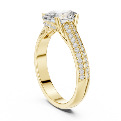 Mixed Shape Lab Grown Diamond Side Stone Ring