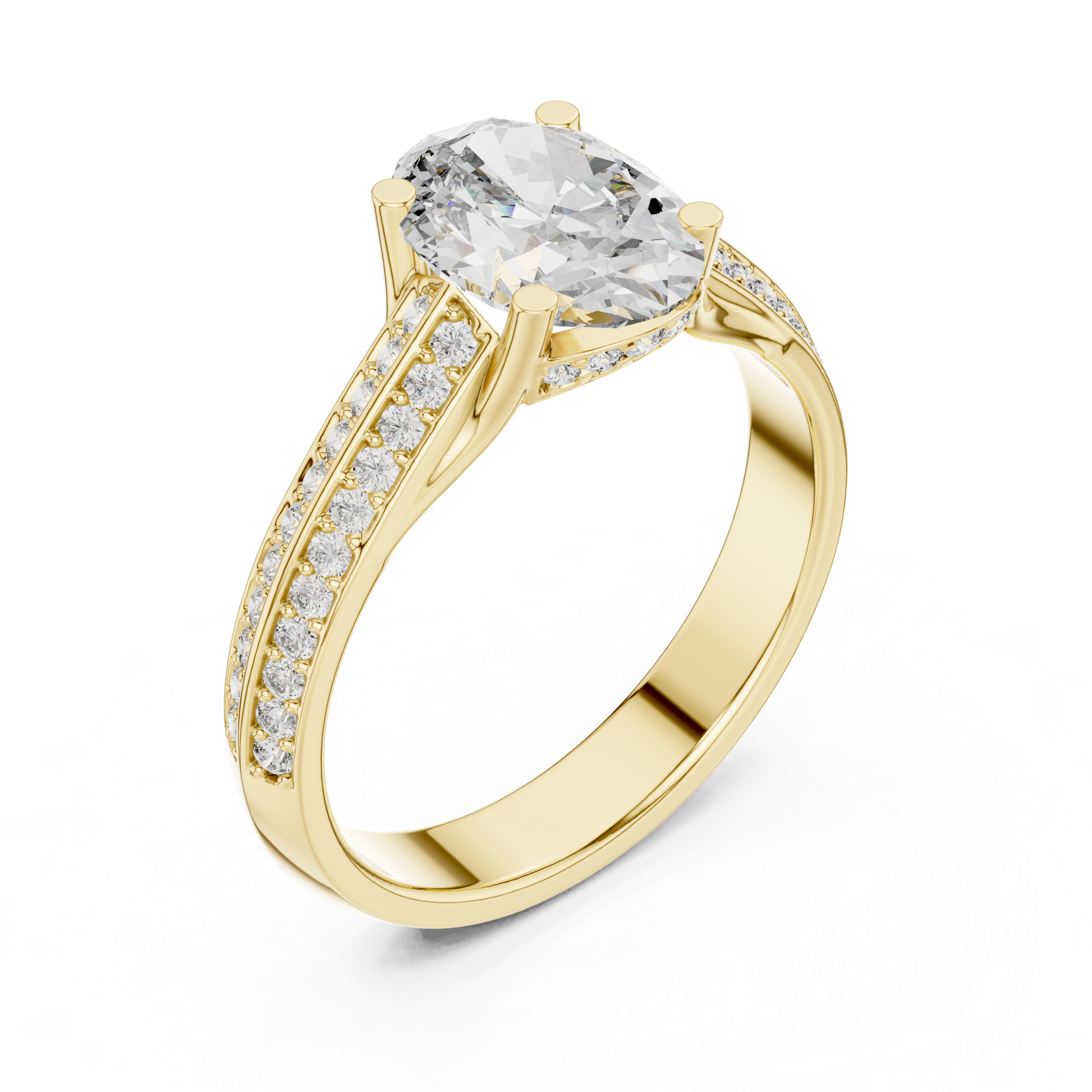 Mixed Shape Lab Grown Diamond Side Stone Ring