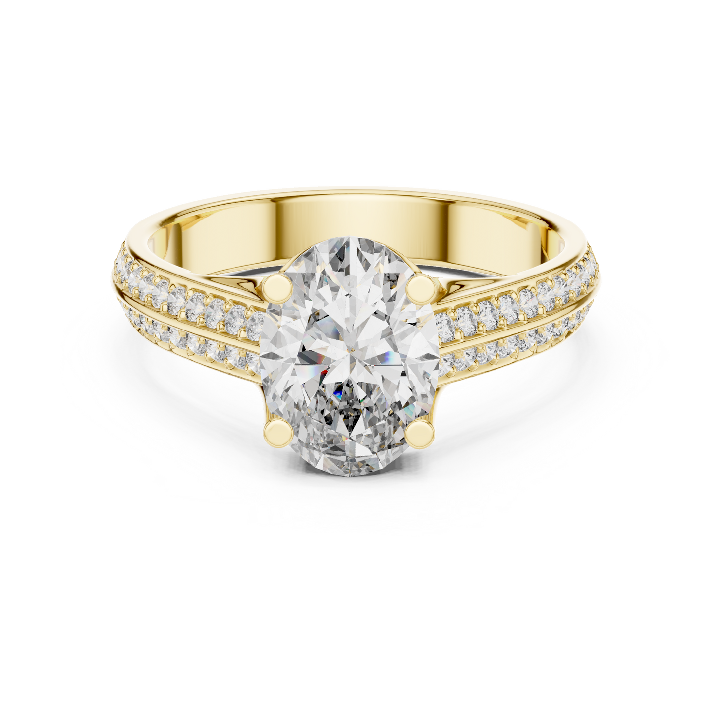 Mixed Shape Lab Grown Diamond Side Stone Ring