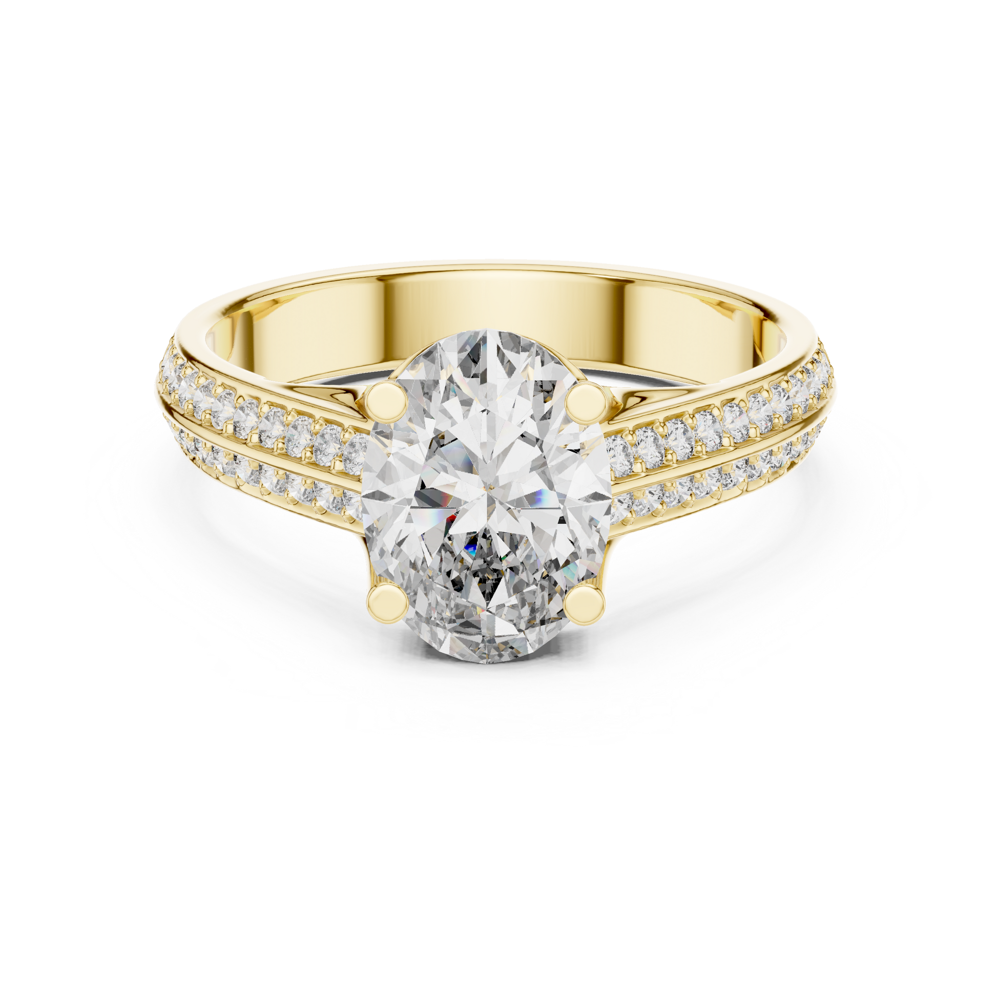 Mixed Shape Lab Grown Diamond Side Stone Ring