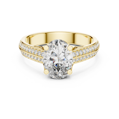 Mixed Shape Lab Grown Diamond Side Stone Ring