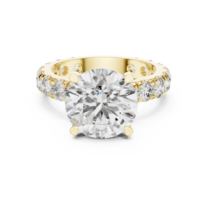 Round Pave Lab Grown Diamond Ring