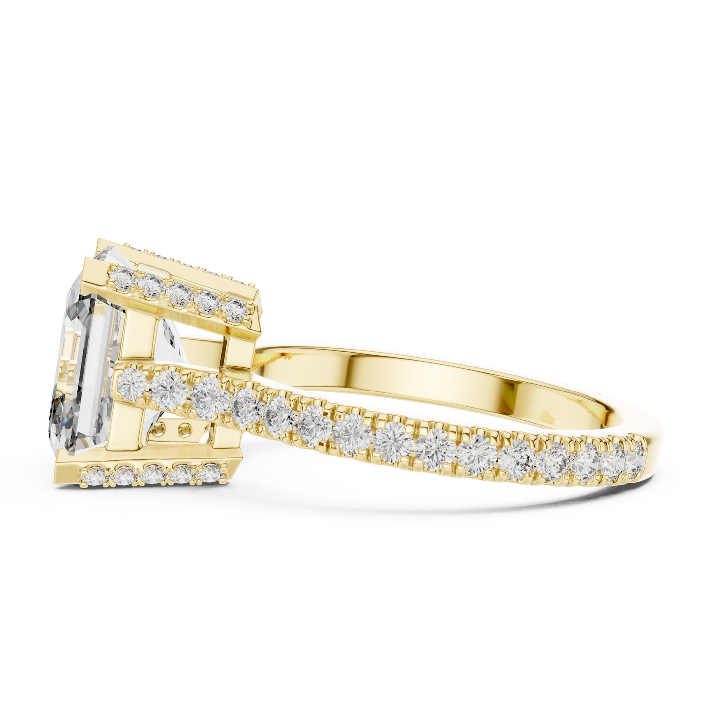 Mixed Shape Lab Grown Diamond Halo Ring