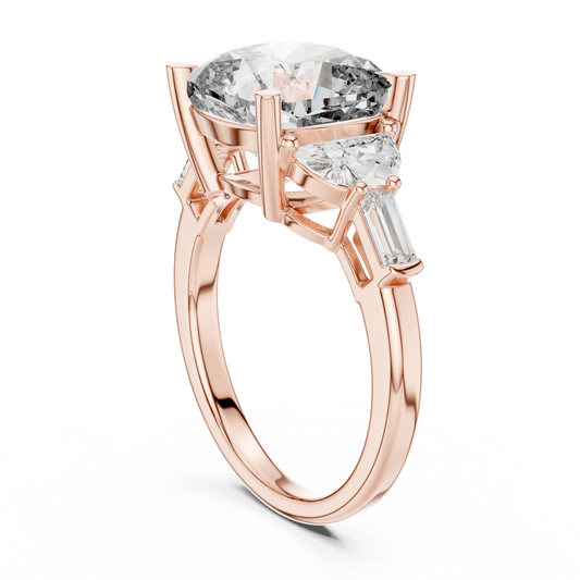 Mixed Shape Lab Grown Diamond Three Stone Ring