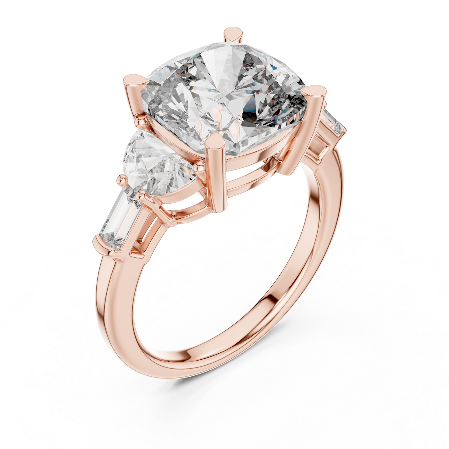 Mixed Shape Lab Grown Diamond Three Stone Ring