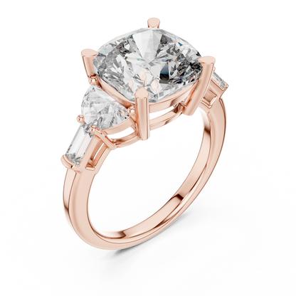 Mixed Shape Lab Grown Diamond Three Stone Ring