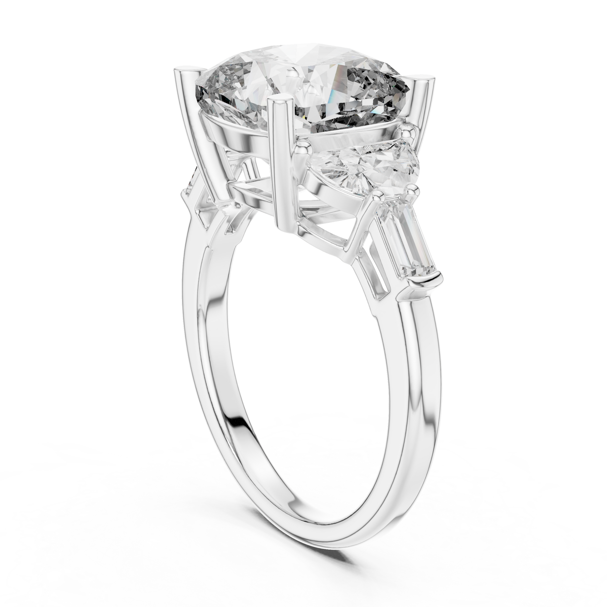 Mixed Shape Lab Grown Diamond Three Stone Ring