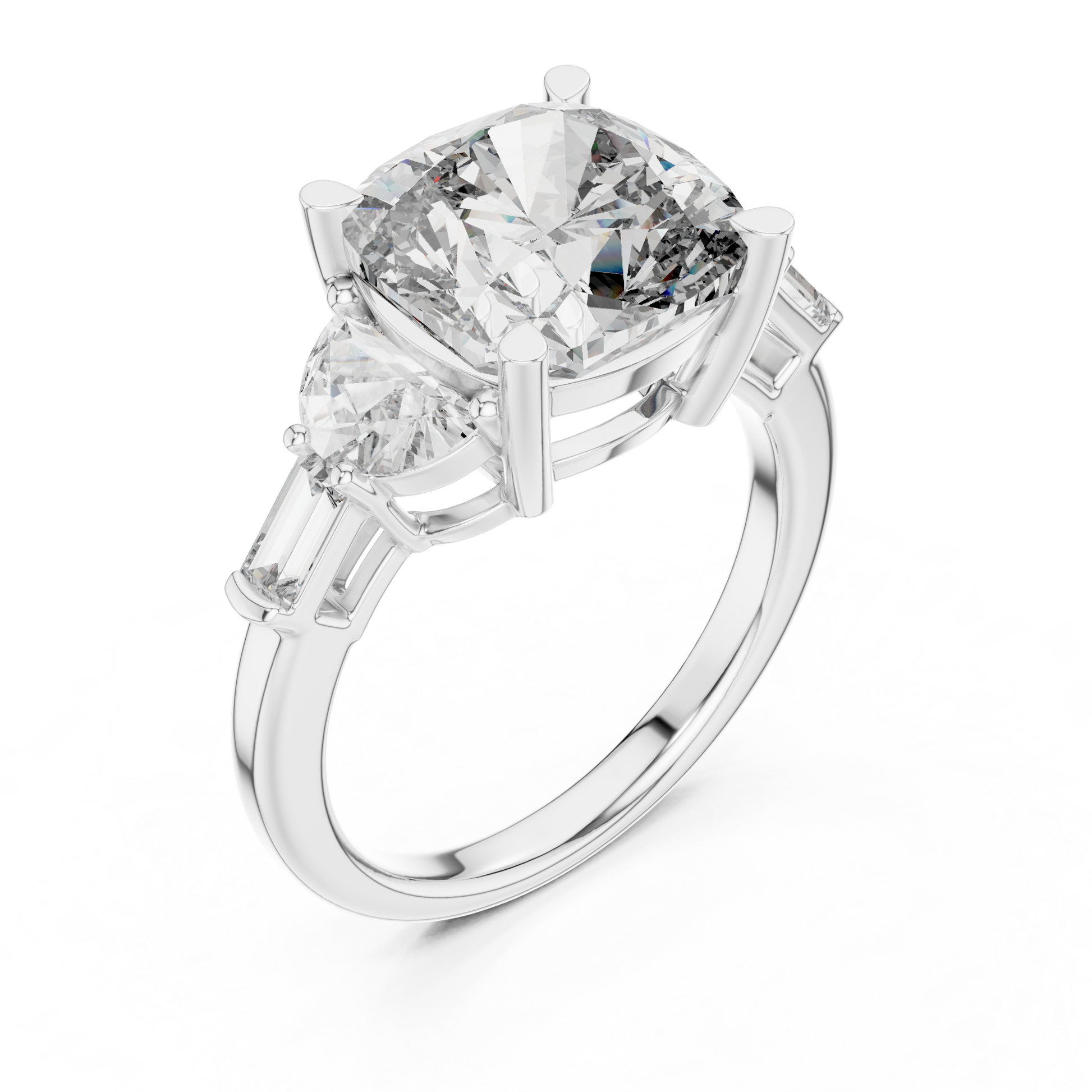 Mixed Shape Lab Grown Diamond Three Stone Ring