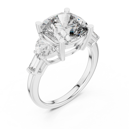 Mixed Shape Lab Grown Diamond Three Stone Ring