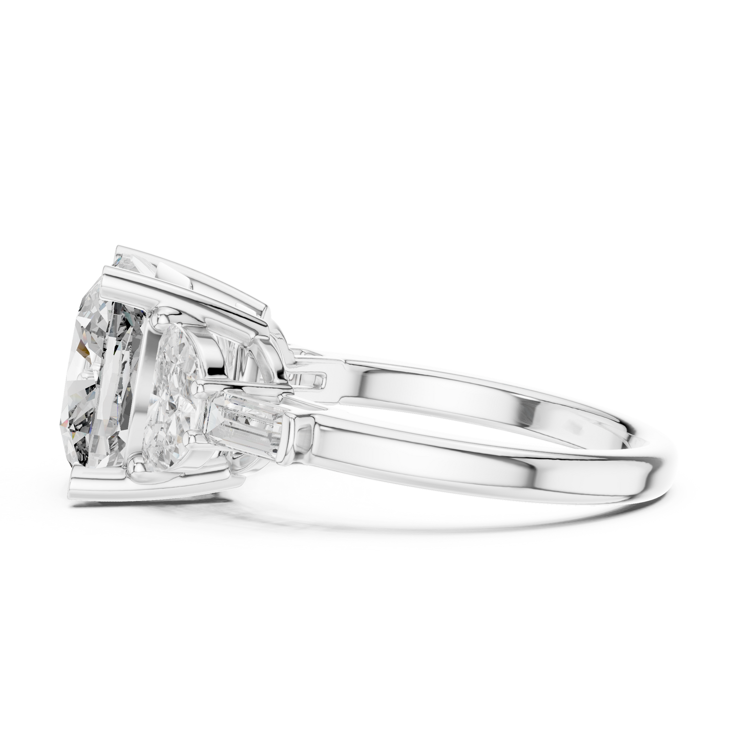 Mixed Shape Lab Grown Diamond Three Stone Ring
