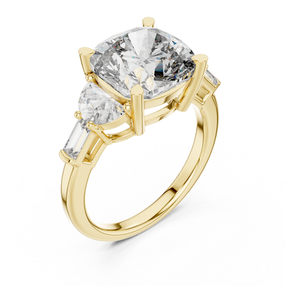 Mixed Shape Lab Grown Diamond Three Stone Ring