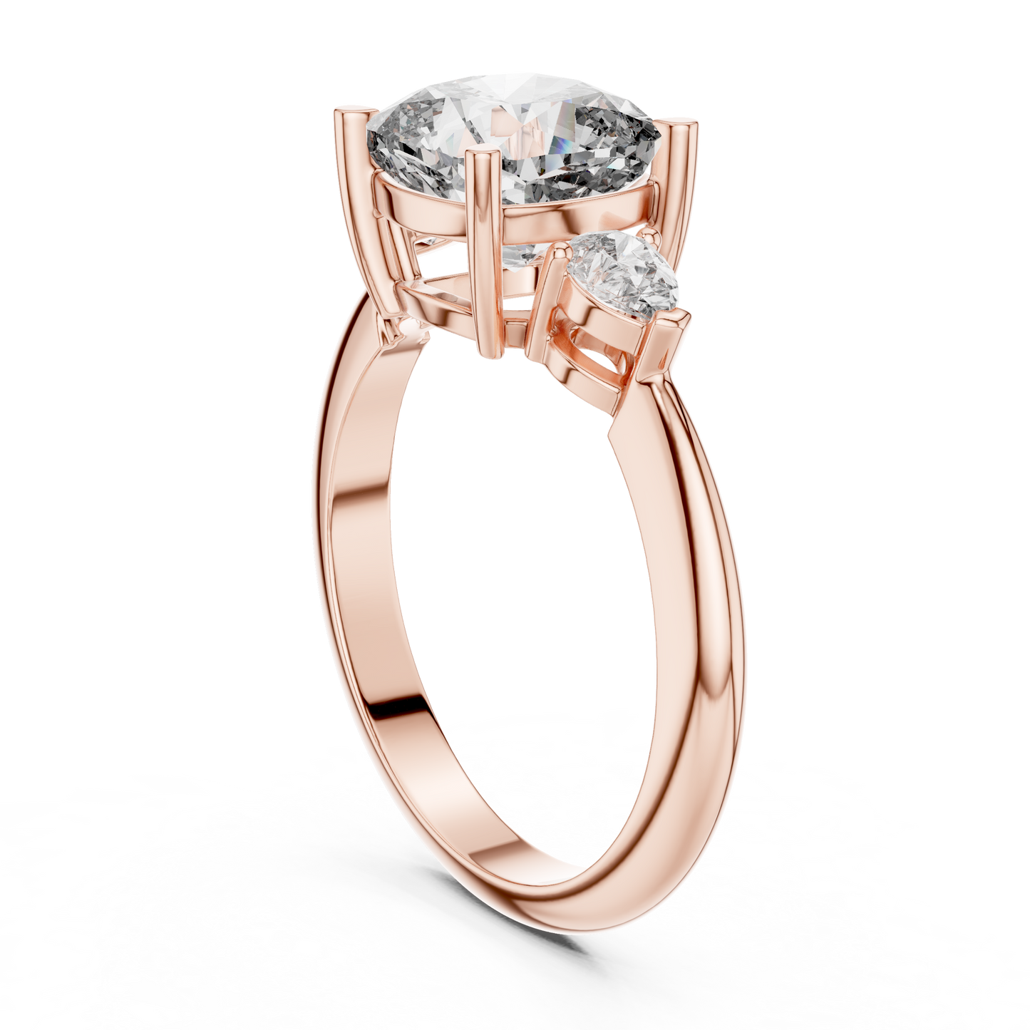 Mixed Shape Lab Grown Diamond Side Stone Ring