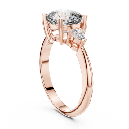 Mixed Shape Lab Grown Diamond Side Stone Ring