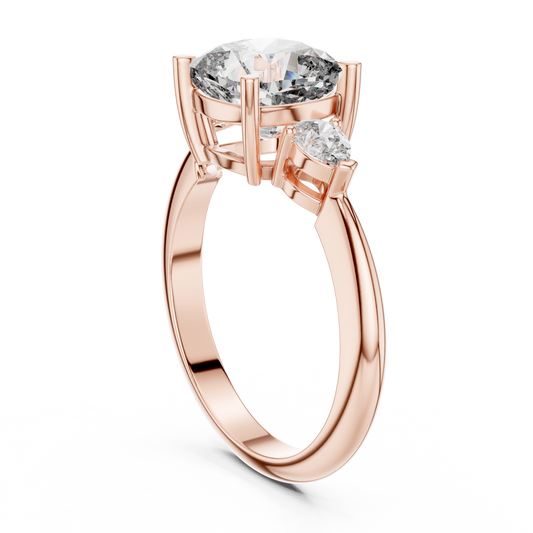 Mixed Shape Lab Grown Diamond Side Stone Ring
