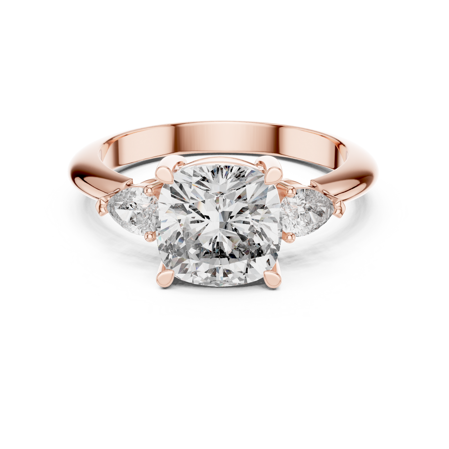 Mixed Shape Lab Grown Diamond Side Stone Ring
