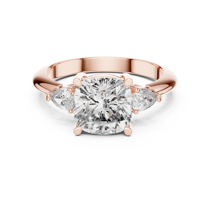 Mixed Shape Lab Grown Diamond Side Stone Ring