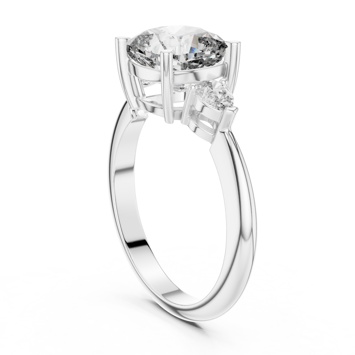 Mixed Shape Lab Grown Diamond Side Stone Ring