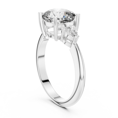 Mixed Shape Lab Grown Diamond Side Stone Ring