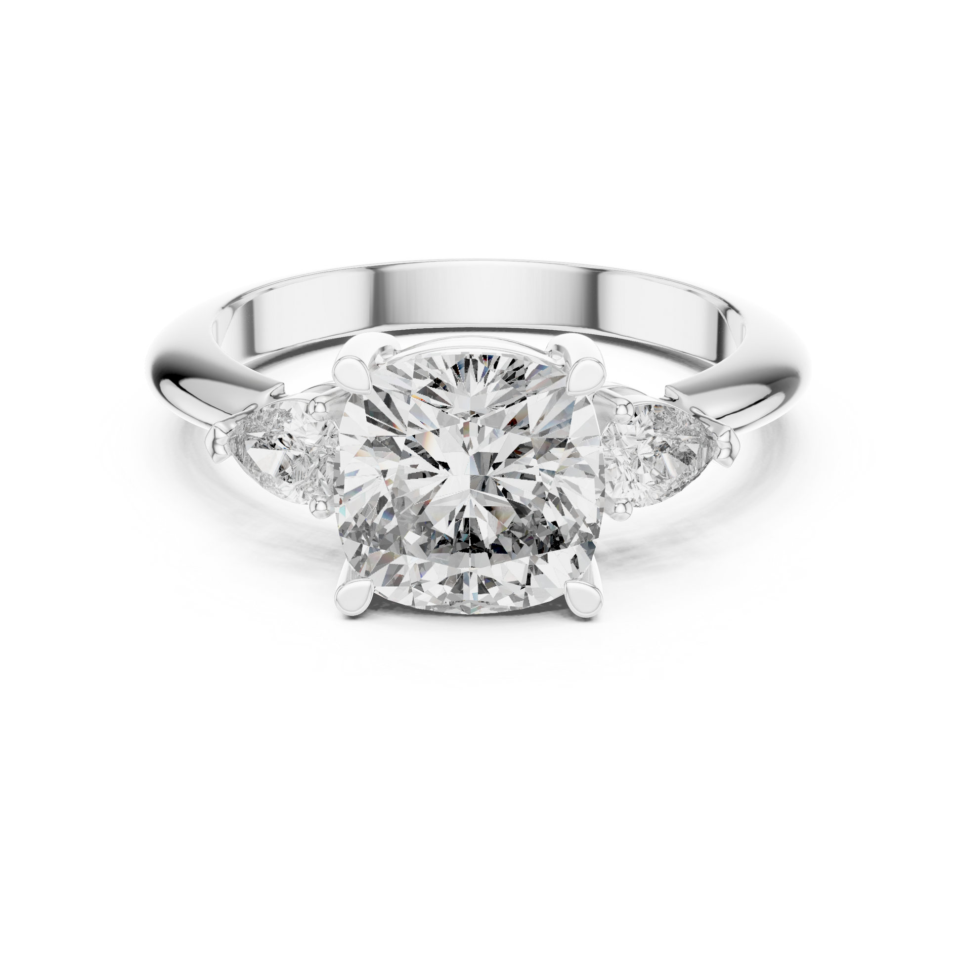 Mixed Shape Lab Grown Diamond Side Stone Ring