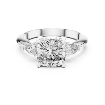 Mixed Shape Lab Grown Diamond Side Stone Ring