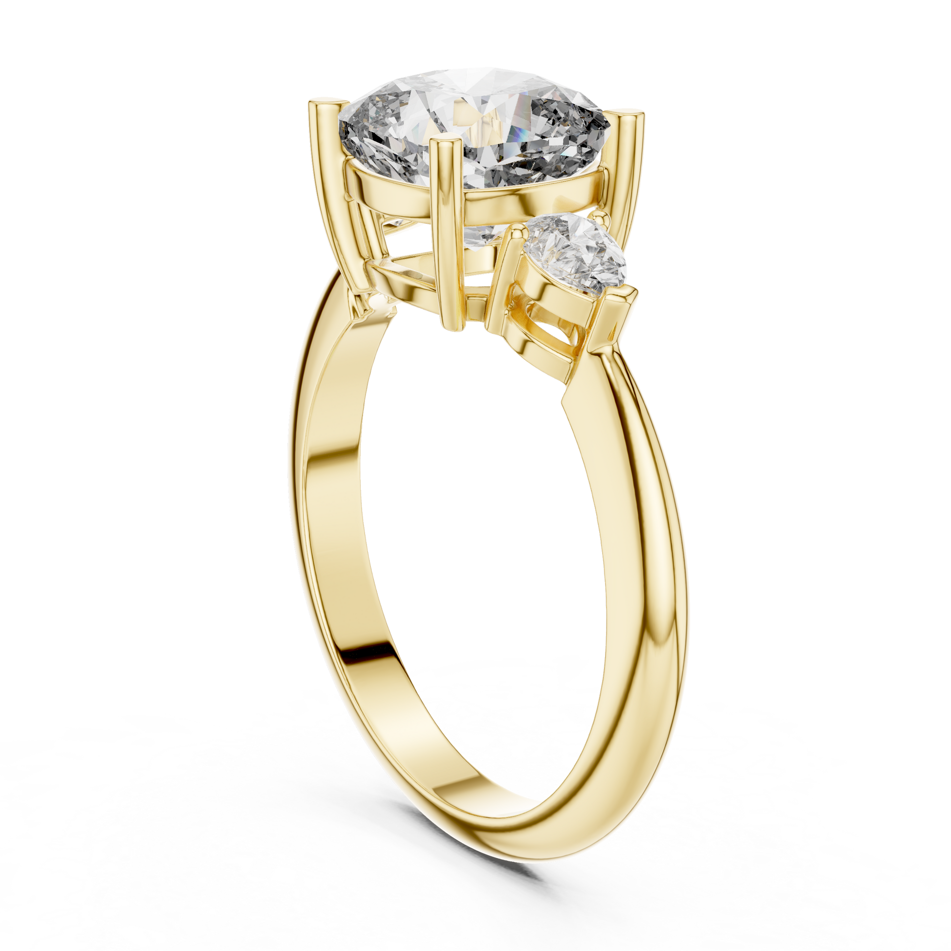 Mixed Shape Lab Grown Diamond Side Stone Ring