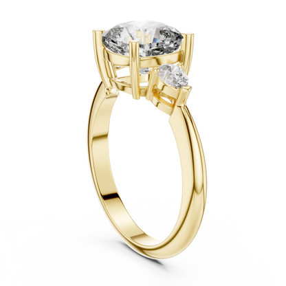 Mixed Shape Lab Grown Diamond Side Stone Ring