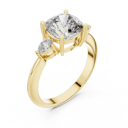 Mixed Shape Lab Grown Diamond Side Stone Ring