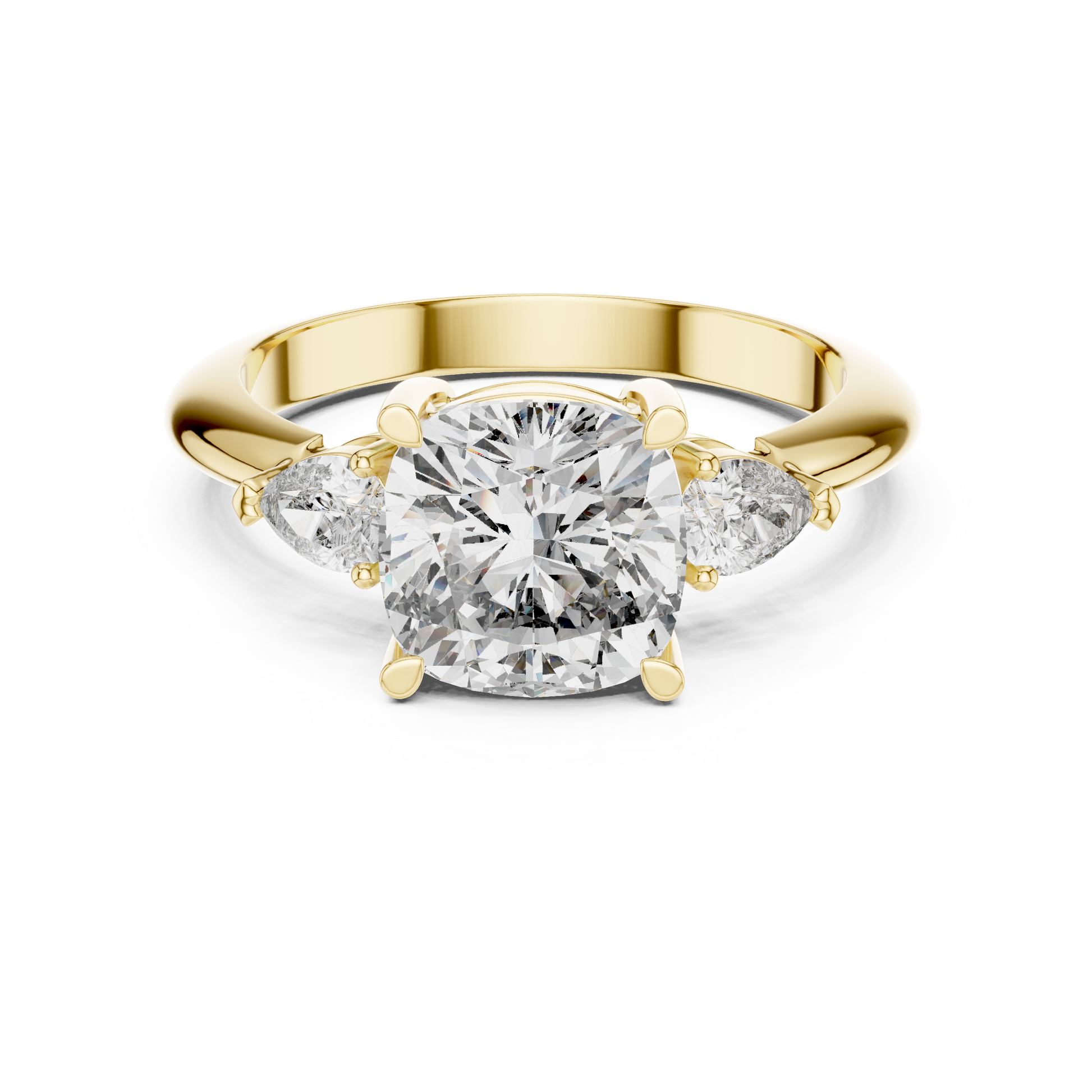 Mixed Shape Lab Grown Diamond Side Stone Ring