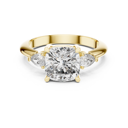 Mixed Shape Lab Grown Diamond Side Stone Ring
