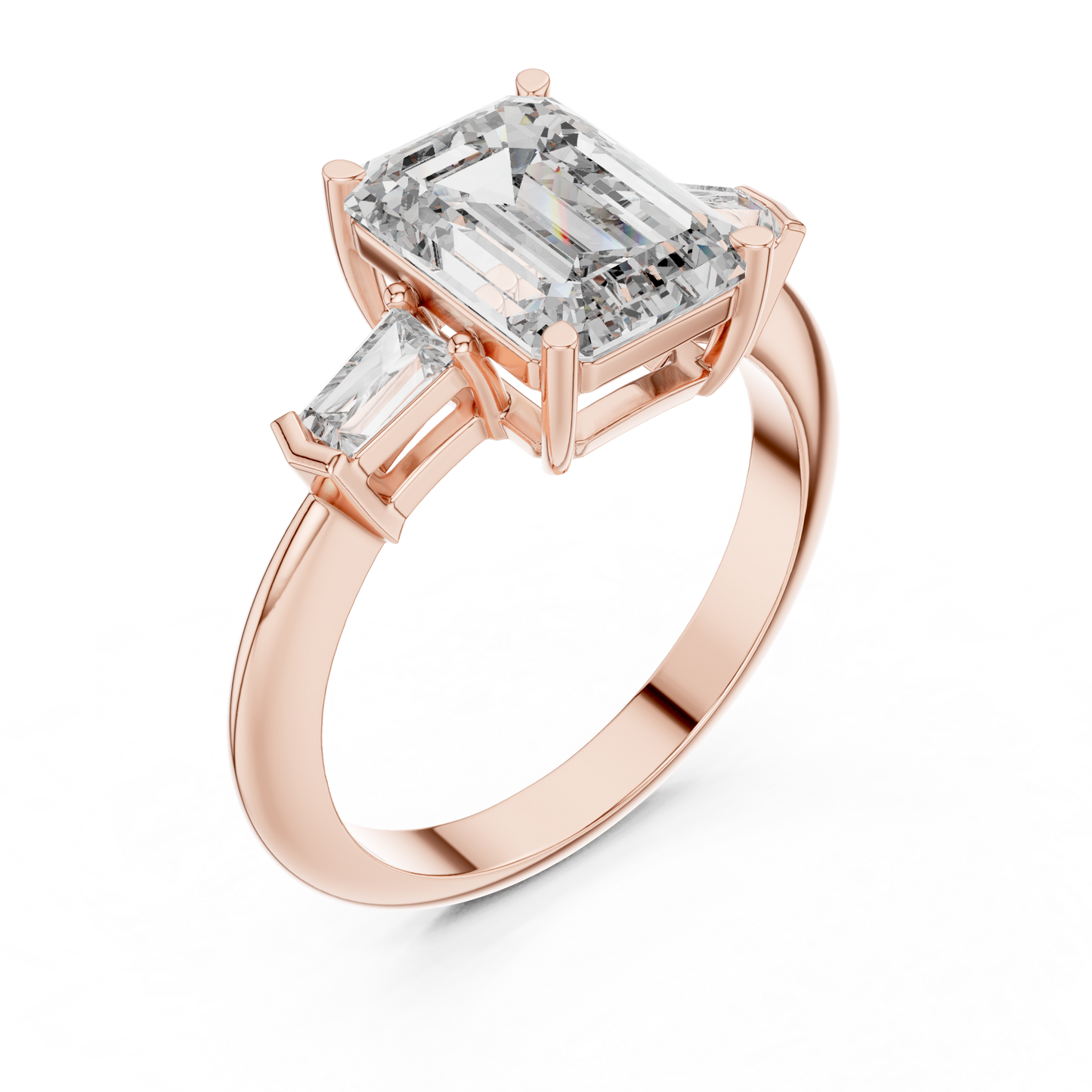 Mixed Shape Lab Grown Diamond Three Stone Ring