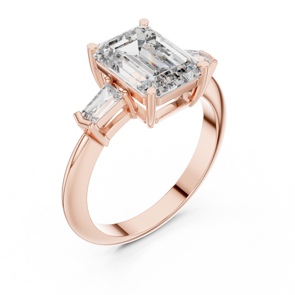 Mixed Shape Lab Grown Diamond Three Stone Ring